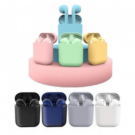 Casti i12 wireless TWS , bluetooth, Stereo, AirPods, earbuds, Compatibile cu Apple si Android multiple perechi de casti 