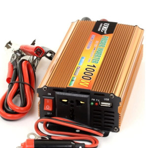 Invertor auto pentru alimentarea echipamentelor electrice , 12V 220V , Port USB 5V putere 500W / 1000W