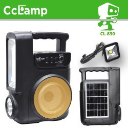 Kit solar camping, boxa, Mp3, lanterna, bluetooth, 1 bec, Radio FM, USB, powerbank 4000mAh, CL-830