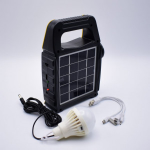 Lampa solara portabila cu 1 bec,lanterna si lampa incorporata – JY-9788