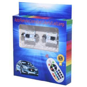 Led RGB Auto 36mm cu Telecomanda 
