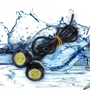 Leduri auto interior/exterior 23MM 12V - 9W, set de 2 bucăți, ip65, alb - iluminare puternică și rezistentă la apă