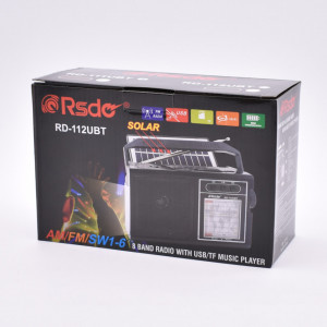 Radio Portabil Cu Panou Solar,Acumulator,BT, USB/TF, AM/FM/SW1-6/ Lampa Led – RD-111UBT