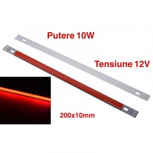 Bara Led Cob, 12V, lungime 20cm, Rosu