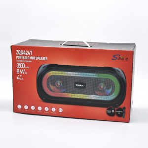 Boxa Portabila Cu MP3,TF/USB,Bluetooth,Radio FM,2xMicrofon,AUX,Led Speaker Disco,EQ, – ZQS-4247