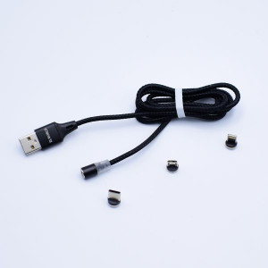 Cablu Incarcare Magnetic,Textil,120cm,USB–microUSBTypeCISO,Elworld – JXL-081