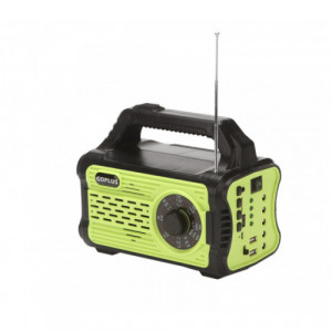 Kit solar GD-8072 echipat cu dispozitive USB , 4 becuri LED si radio pescuit , camping , drumetii