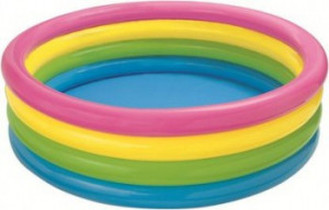 Piscina gonflabila copii, curcubeu, 150x40cm ,  vinyl, Family pool