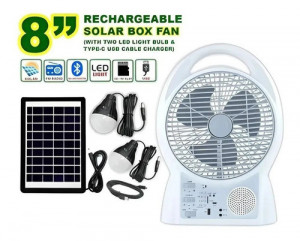 GdLite GD8029 - Ventilator eco-friendly cu panou solar și funcție de iluminare LED