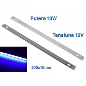 Bara LED COB, 12v, lungime 20 cm, Albastru