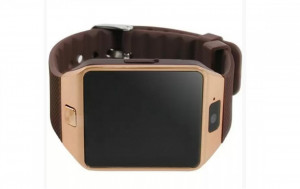 Ceas Smartwatch DZ09, bluetooth, Apelare, Contacte, Pedometru, Galerie, Cronometru, Camera 1.3MP, 1.54 Inch, Auriu