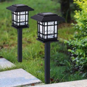 Lămpă solara decorativă pentru grădină, negru