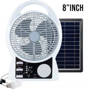 GdLite GD8029 - Ventilator solar cu radio FM și conexiune Bluetooth