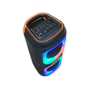 Boxa portabila cu doua difuzoare, lumini rgb, acumulator, MP3, USB, bluetooth, radio FM, Card TF, 2x5W - CS-4403