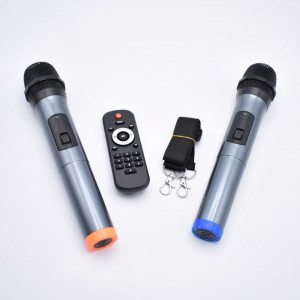 Boxa portabila cu microfon, bluetooth, Radio FM, MP3, Card TF, Aux, lumini LED, disco - ZQS-4247
