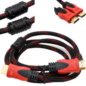 Cablu hdmi hdmi, 4K, 1080p, conectori auriti, PS3, PS4, PS5, PANZAT CU FILTRE V1.4 / 1,5M