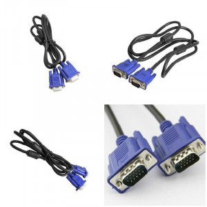 Cablu VGA VGA, 1,5M, dublu ecranat, bobine antiparaziti, calitate superioara, negru