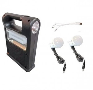 Kit solar CCLAMP CL-12, 30 W, functie power bank, 2 becuri incluse