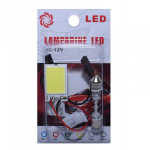 Led Auto Cob pentru Plafon, autoturisme, 12V, 3W, alb-rece, 18-LED