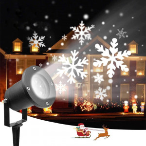 PROIECTOR LED CRACIUN, MODEL FULGI DE NEA, 4W, INTERIOR SI EXTERIOR, IP44 , CARCASA METAL