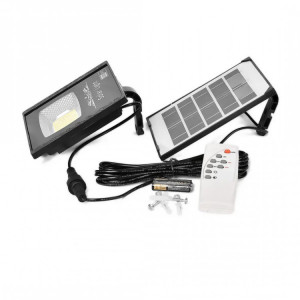 Proiector solar negru GD-070, GdTimes - panou solar integrat, telecomandă inclusă, IP67