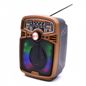 Radio portabil cu bluetooth si acumulator, MP3, USB, TF, FM, AM, SW, LED, RGB, RD-306UBT