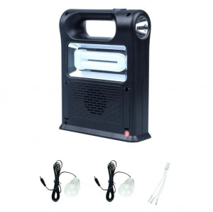 Kit solar CCLAMP CL-12, 30 W, functie power bank, 2 becuri incluse