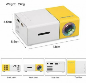 Mini videoproiector portabil, proiector LED rezolutie 1080p, HDMI, USB, Card SD