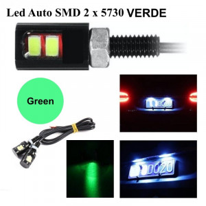 Leduri auto exterior / interior SMD, set de 2 bucati 12MM / 12V, verde