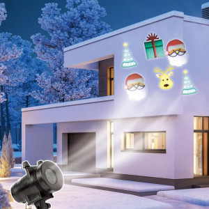Proiector LED exterior/interior Craciun 9 W, model figurine