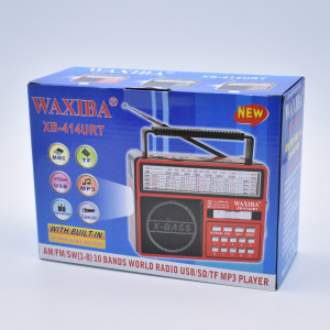 Radio Cu Mp3 portabil,TF/SD/USB, SW 1-8,AM,FM,AUX,Lanterna,Waxiba -XB-414URT