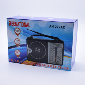 Radio Portabil ,FM,AM,SW1,SW2 4 benzi , REENATIONAL – AH-221AC