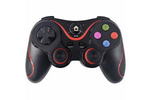 Controller telefon V8, Bluetooth pentru laptop, tabletă, PC, Smart TV, Smart Box, acumulator integrat, multiple funcții, compatibil Android, Samsung, iPhone