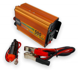 Invertor auto pentru alimentarea echipamentelor electrice , 12V 220V , Port USB 5V putere 500W / 1000W