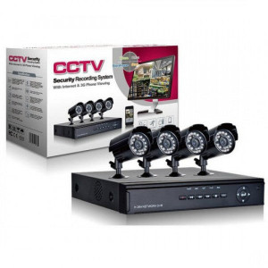 Kit camere supraveghere exterior, sistem CCTV cu 4 camere video - 6145H-P4