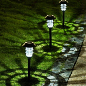 Set 6 bucăți lampă solară rotundă decorativă de grădină pentru exterior
