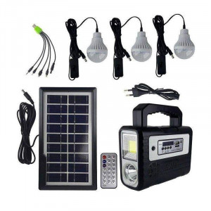 Sistem portabil de iluminat solar GD-8028 3 becuri lanterna camping pescuit drumetii