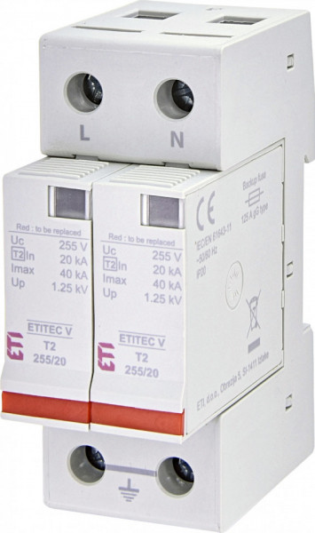 Descarcator SPD ETITEC V T2 255/20 1+1