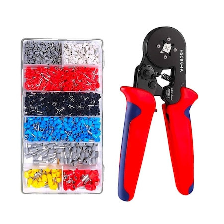 Cleste pentru sertizat pini terminali 0.25-10mm + set cutie 2120 pini