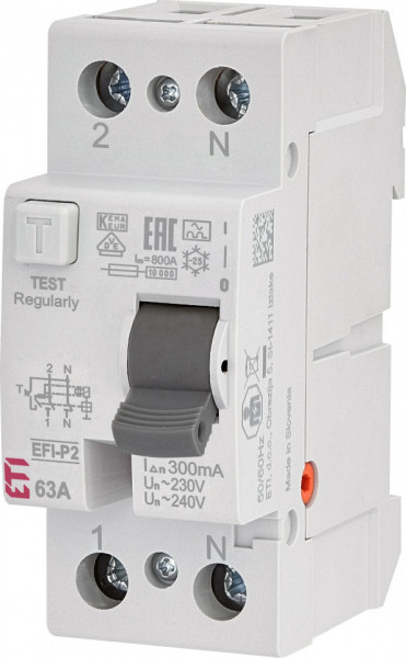 Siguranta automata diferentiala RCCB 63A/300mA