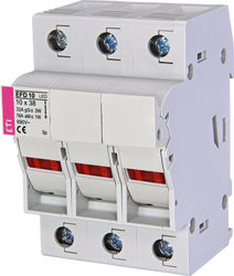 Separator pentru siguranțe fuzibile 32A 690V , EFD 10 3p LED,trifazat ETI