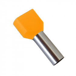 Pini izolati dublu, culoare portocaliu 2x 4/10 mmp - pac 100 buc