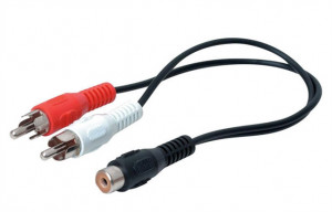 Adaptor audio, RCA mama la 2 x RCA tata, Deltac C