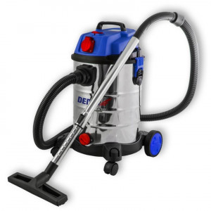 Aspirator semi-profesional Dedra 1400W 30Ltr , inox , umed / uscat , Hepa