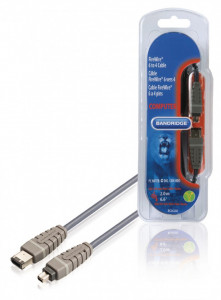 Cablu Firewire, tata-tata, 4 pini la 6 pini, 2m, cablu 100% cupru, Bandridge
