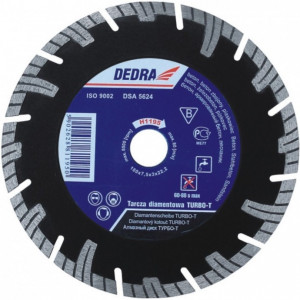 Disc diamantat cu segmente taiat beton, asfalt, 300mm, prindere 25.4mm, Dedra