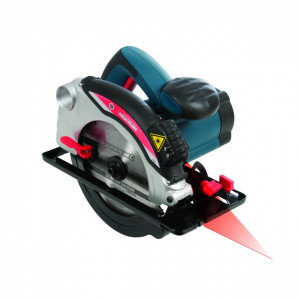 Fierastrau circular de mana 1400W , ghidaj laser , 185mm , 0-45 ° , Silverline Silverstorm 1400W Circular Saw with Laser Guide 185mm