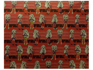 Hartie pentru ambalat cadouri, BRATZ, rosu, 200x70 cm, MGA Entertainment