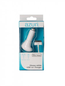 Incarcator auto Ipod, Iphone, 30 pini, 5V, 1000 mAh, Azuri
