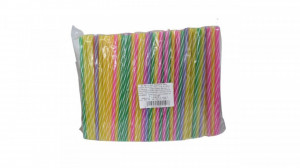 Paie plastic Jumbo pentru cocktail, 240x7 mm, Set 500 bucati, Multicolor